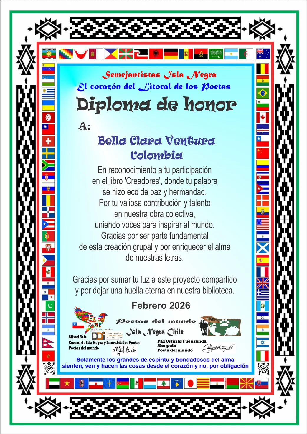 Participación del libro "Creadores"